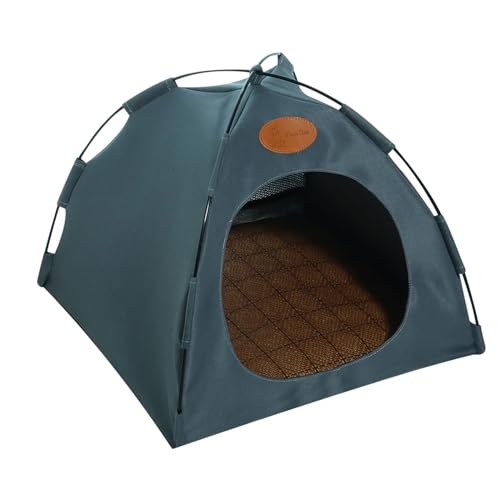 Katzenzeltbett für drinnen, für Katzen, kleine Hunde, Kühlbett, Haus, Tipi-Zeltbett, Foto-Requisiten, Geschenk für Sommer-Tipi von Kobeleen