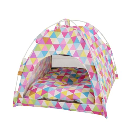 Katzenzeltbett für drinnen, für Katzen, kleine Hunde, Kühlbett, Haus, Tipi-Zeltbett, Foto-Requisiten, Geschenk für Sommer-Tipi von Kobeleen