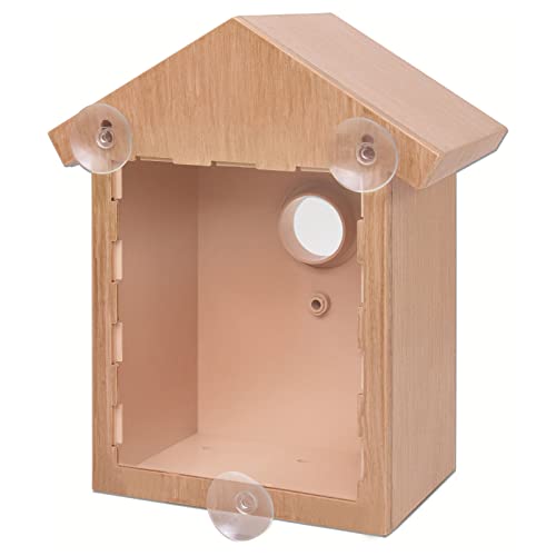 Vogelnest für Brutnester für Bruthäuser mit Sitzstangen-Saugnäpfen, einfache Montage an Fenster und Tür von Kobeleen