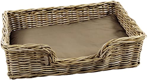 Kobolo Hundekorb Hundesofa aus stabilem Rattan geflochten inkl. Kissen 81x62x21 cm Kobolo Hundekorb Hundesofa aus stabilem Rattan geflochten inkl. Kissen 81x62x21 cm von Kobolo