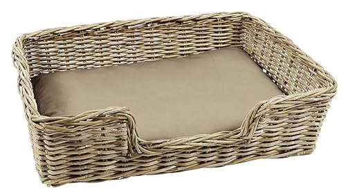 Kobolo Hundekorb Hundesofa aus stabilem Rattan geflochten inkl. Kissen 94x74x26 cm Kobolo Hundekorb Hundesofa aus stabilem Rattan geflochten inkl. Kissen 94x74x26 cm von Kobolo