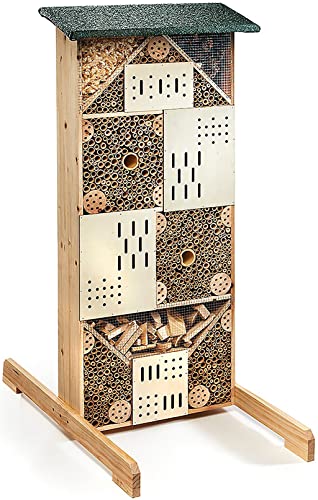 Kobolo Insektenhotel Insektenhaus Villa aus Holz - inkl Füllung - 49x26x107 cm - Groß XXL Kobolo Insektenhotel Insektenhaus Villa aus Holz - inkl Füllung - 49x26x107 cm - Groß XXL von Kobolo