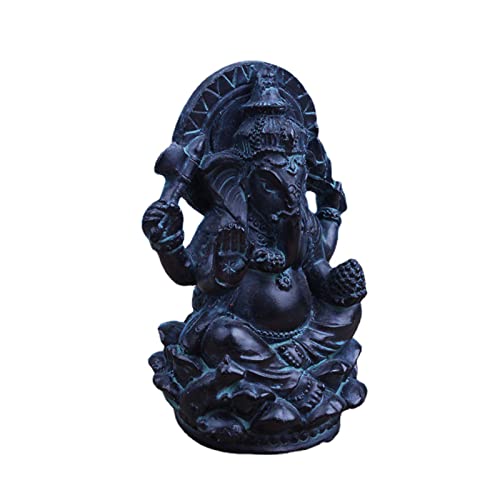 Asiens Buddhistisch Terrarium Deko Aquarium Dekoration Klein Ornament Fischbecken Décor Figur Statue Skulptur Zubehör Geschenk Dekor Dekofigur (Ganesh) von Kocris Casa