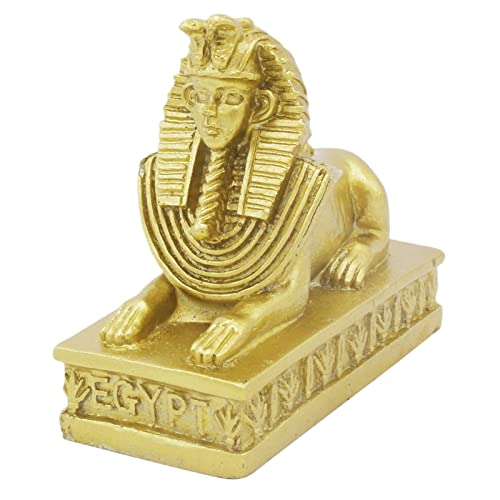 Kocris Casa Aquarium Sphinx Löwe Aquarium Dekoration Antike Ägypten Reptilien Schildkröte Eidechse Spinnenbecken Terrarium Ägyptische Dekoration Ornament Haustier Gold von Kocris Casa