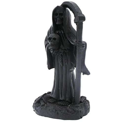 Kocris Casa Death with Sickle Aquarium Aquarium Dekoration Statue Figur Statue Reptilien Schildkröte Eidechse Tanks Terrarium Teufel Schädel Halloween Dekor Ornament Haustier von Kocris Casa