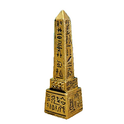 Kocris Casa Obelisk des alten Ägypten-Terrariums für Reptilien, Terrarien, Dekoration, Schildkröte, Eidechse, Spinne, Tanks Ägyptische Tablette, Skulptur, Statue, Dekoration, Ornament, Aquarium, Gold von Kocris Casa