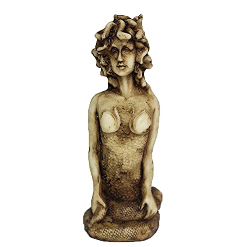 Kocris Casa Medusa Griechenland Terrarium Deko Aquarium Dekoration Klein Ornament Fischbecken Décor Figur Statue Skulptur Zubehör Geschenk Dekor Dekofigur (Medusa) von Kocris Casa