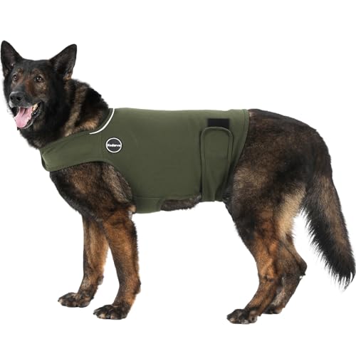 Kodervo Hunde-Angstjacke, hautfreundliches Beruhigungsshirt für Hunde, Hundemantel für Donner, Feuerwerk, Tierarztbesuche und Trennung, hält Haustier ruhig ohne Medizin und Training, Armeegrün, Größe Kodervo Hunde-Angstjacke, hautfreundliches Beruhigungsshirt für Hunde, Hundemantel für Donner, Feuerwerk, Tierarztbesuche und Trennung, hält Haustier ruhig ohne Medizin und Training, Armeegrün, Größe von Kodervo
