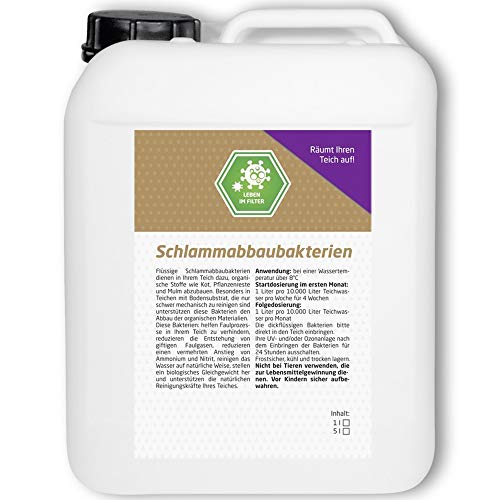 Koi Company • Filterbakterien Schlammabbaubakterien • Teichschlammentferner 5l • Natürlicher Schlammentferner • Teichreiniger für 50.000 Liter von Koi Company