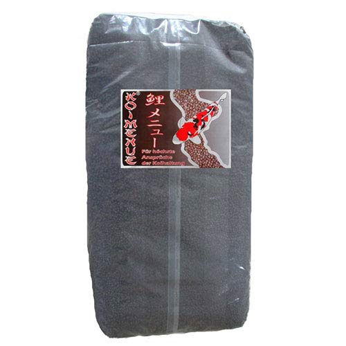 KOIMENUE® Winter Plus - Koi Fischfutter (25 Kg Sack), sinkendes, vollwertiges, vollextrudiertes, Hochfettfutter 5mm aus Deutschland mit Biomos & ProEn für Winter & Frühjahr von Koi Menue