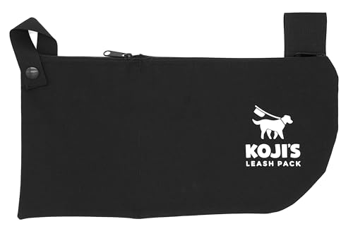Leinenset mit Reißverschlüssen (schwarz) von Koji's Leash Pack