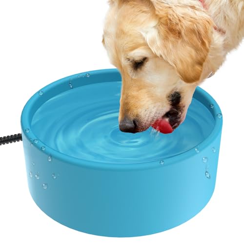 Beheizter Futternapf – Kokopro 3,2 l für Hunde und Katzen, beheizter Futternapf, Outdoor-Wassernapf für Kaninchen, Huhn, Ente, Eichhörnchen, 30 W, kein gefrorenes Futter oder Wasser mehr von Kokopro