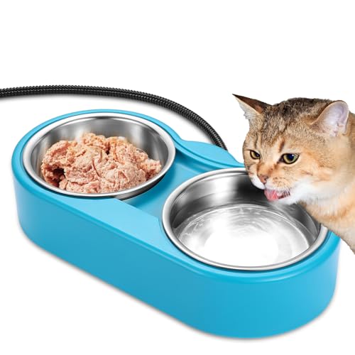 Kokopro Beheizter Wassernapf für den Außenbereich, Edelstahl, Haustiernapf, Futterwärmer, Wildkatzen, 50 + 652 ml, Frostschutz, Temperaturregelung, Energieeffizient Kokopro Beheizter Wassernapf für den Außenbereich, Edelstahl, Haustiernapf, Futterwärmer, Wildkatzen, 50 + 652 ml, Frostschutz, Temperaturregelung, Energieeffizient von Kokopro