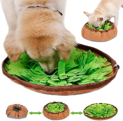 Kolamom Tapis renifleur Pour Chien Jouet intelligent Pour Chien Avec antidérapant Jouet d'intelligence Pour Chien Tapis renifleur Anti-Stress Tapis de jeu Pour Petits et Grands chiens 48 * 48cm Vert von Kolamom
