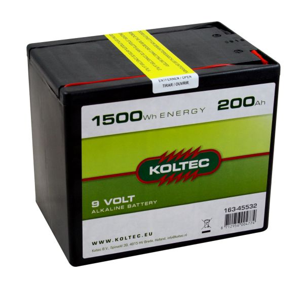 Koltec Alkaline 9V - 200Ah Weidezaunbatterie - Batterie für Weidezäune Koltec Alkaline 9V - 200Ah Weidezaunbatterie - Batterie für Weidezäune von Koltec