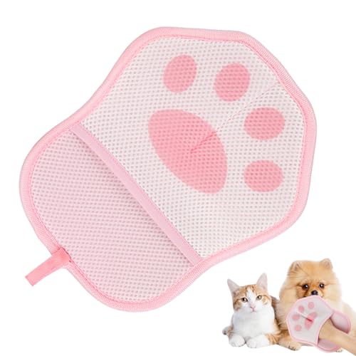 Tierhaarentferner Handschuh, Katzenhaarentferner, Elektrostatischer Tierhaarentferner, Rosa Katzenpfoten Design, Haarentfernungshandschuh für Verwendet Reinigung Haarentfernung und Schönheitszwecke von Komergave
