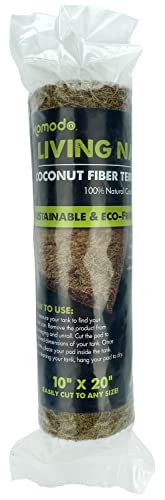 Komodo Faser-Pad, 100 % natürliche Kokosfaser, Reptilien-Terrarium-Einlage, waschbar und wiederverwendbar, ungiftig ohne schädliche Chemikalien, passend für bis zu 25,4 x 50,8 cm Tank von Komodo