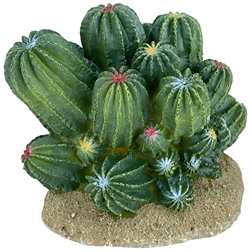 Komodo Fass-Kaktus-Reptilien-Dekoration, natürlich aussehende künstliche Pflanze, Terrarium, Ornament und Lebensraum-Dekoration, leicht zu reinigen und zu pflegen, 10,2 cm hoch von Komodo