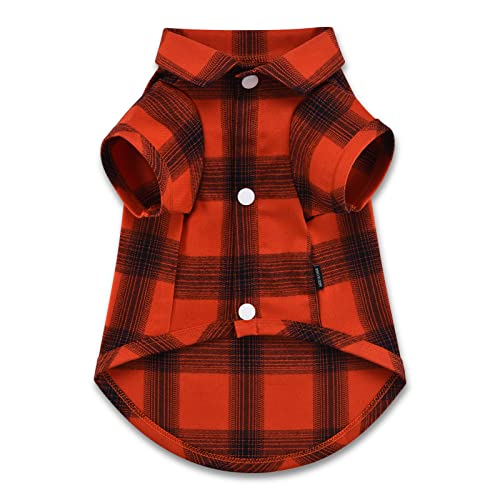 Koneseve Hunde-Shirt, kariert, für kleine Hunde, Jungen, Mädchen, Katzen, weiches Welpen-Outfit, entzückende Haustier-T-Shirts, Kätzchen-Gitter-Kostüm, Kleidung, Erntedankfest, Weihnachtskleidung (Rot Koneseve Hunde-Shirt, kariert, für kleine Hunde, Jungen, Mädchen, Katzen, weiches Welpen-Outfit, entzückende Haustier-T-Shirts, Kätzchen-Gitter-Kostüm, Kleidung, Erntedankfest, Weihnachtskleidung (Rot von Koneseve