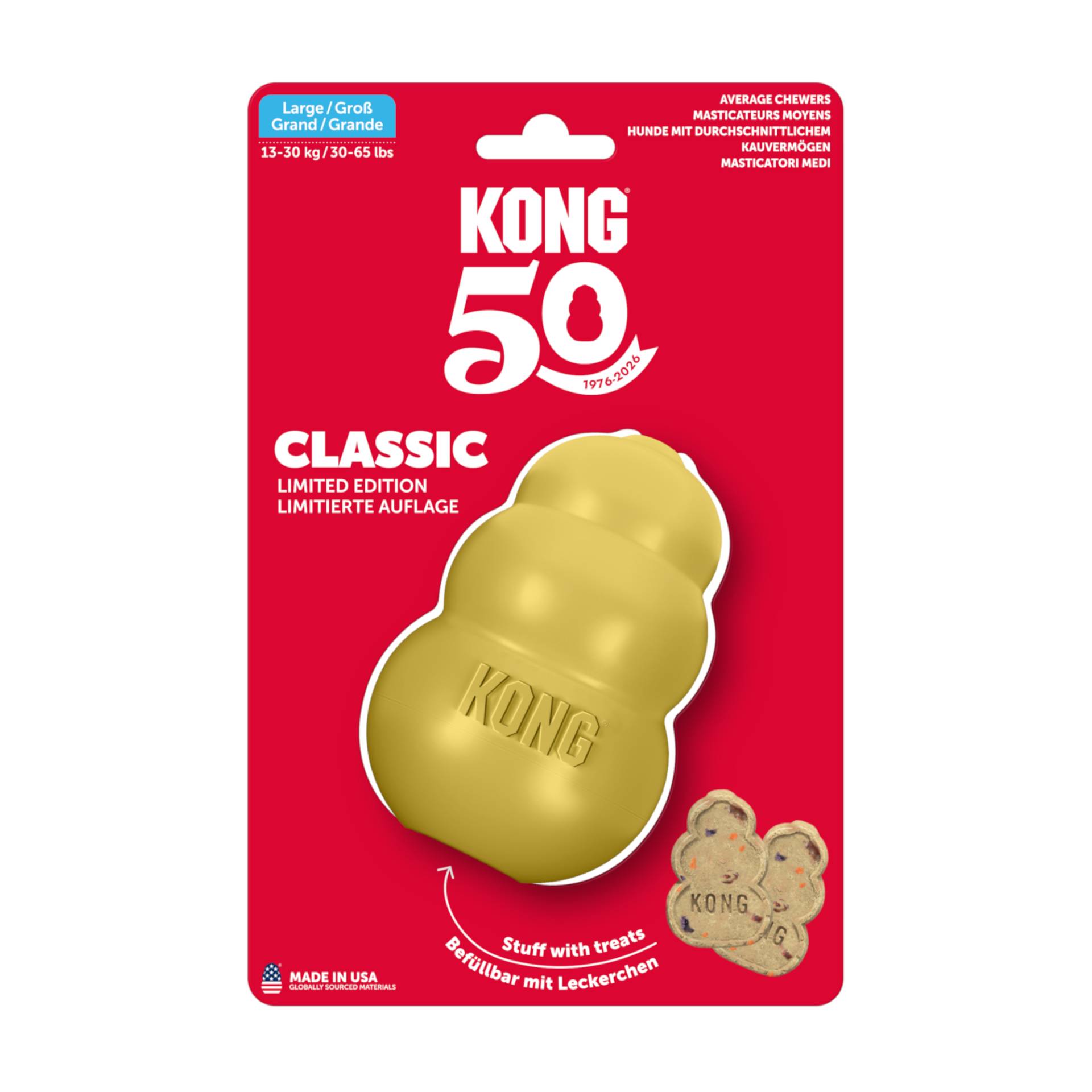KONG Classic Gold - Größe L: ca. Ø 7 x H 10 cm KONG Classic Gold - Größe L: ca. Ø 7 x H 10 cm von Kong