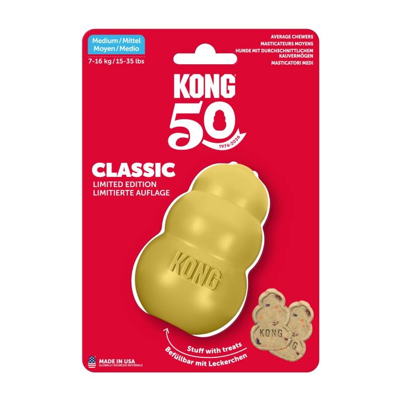 KONG Classic Gold - Größe M: ca. Ø 5,5 x H 9 cm KONG Classic Gold - Größe M: ca. Ø 5,5 x H 9 cm von Kong