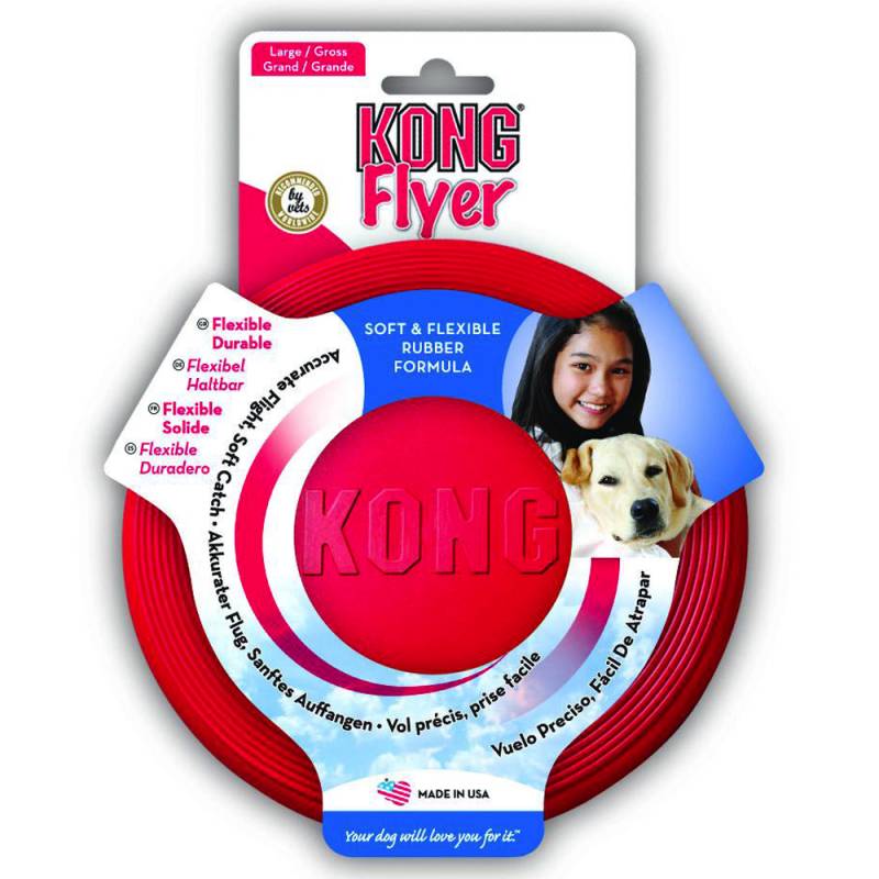 KONG Flyer Hundefrisbee - Sparset: 2 Stück Gr. L: Ø 23 cm von Kong