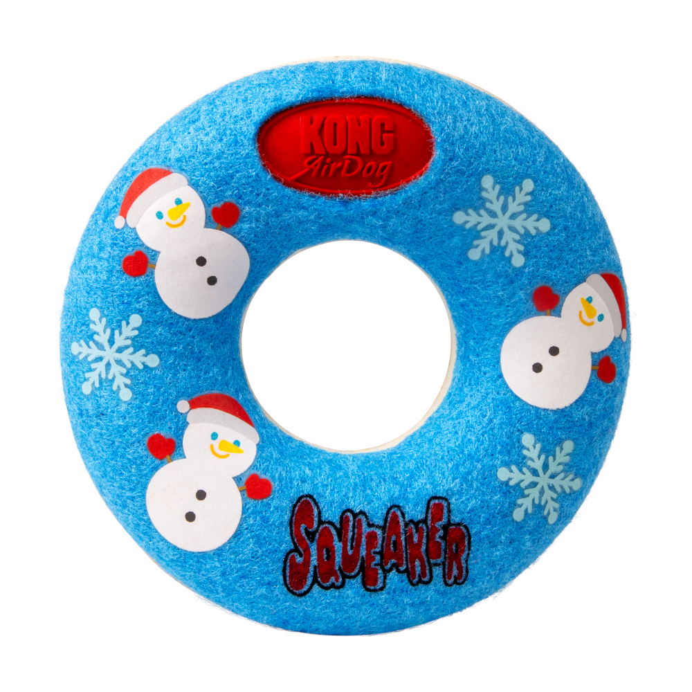 KONG Holiday AirDog® Squeaker Donut - Größe M: ca. Ø 12 x H 3,2 cm von Kong