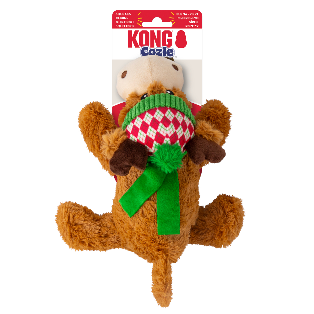 KONG Holiday Cozie Rentier - Größe M: L 15 x B 10 x H 5 cm von Kong
