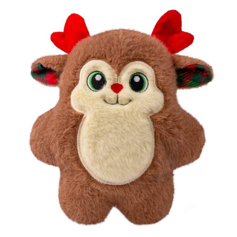 KONG Holiday Snuzzles Reindeer - Größe M: L 23 x B 19 x H 8 cm von Kong