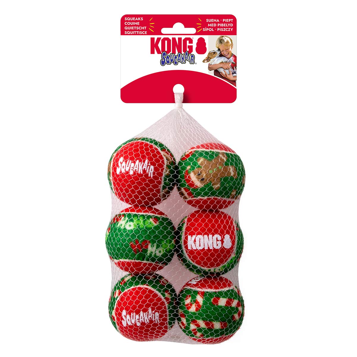 KONG Holiday SqueakAir Bälle 6er-Pack von Kong