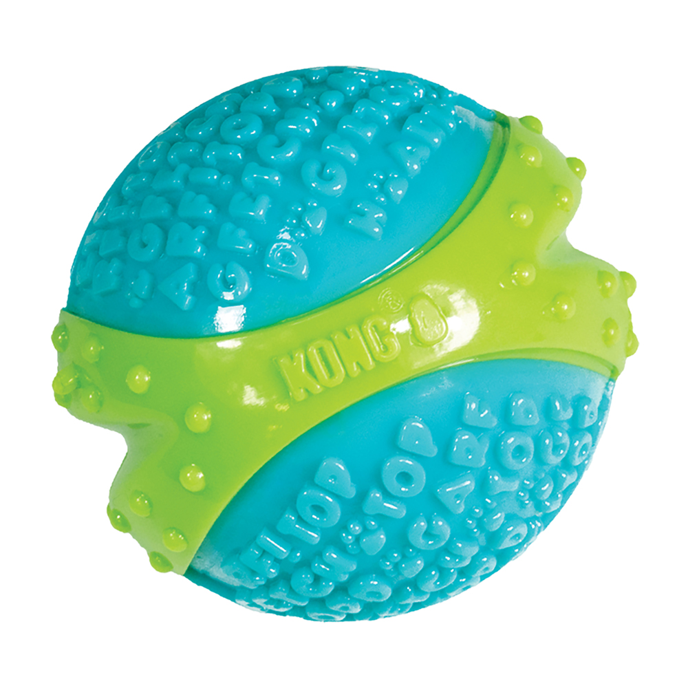 KONG Hunde-Wurfspielzeug Core Strength Ball grün-blau, Durchmesser:  ca. 7 cm von Kong