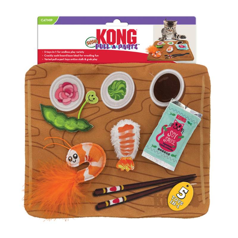 KONG Pull-A-Partz Katzenspielzeug Sushi - 1 Stück von Kong
