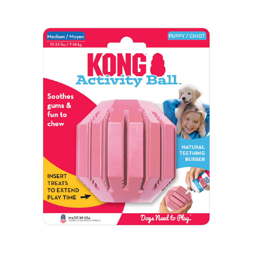 KONG Puppy Activity Ball - Größe M: Ø 7,6 cm von Kong