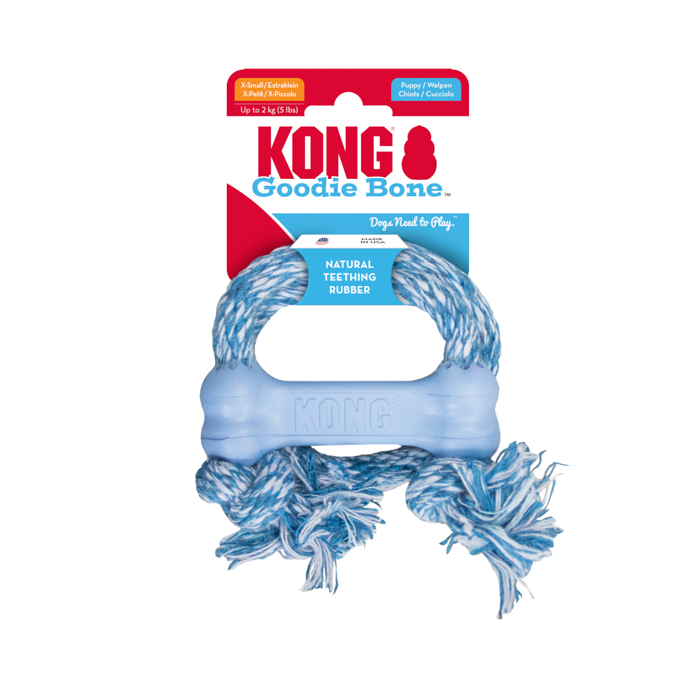 KONG Puppy Goodie Bone mit Seil - Größe XS: L 8,3 x B 2,8 x H 1,8 cm KONG Puppy Goodie Bone mit Seil - Größe XS: L 8,3 x B 2,8 x H 1,8 cm von Kong