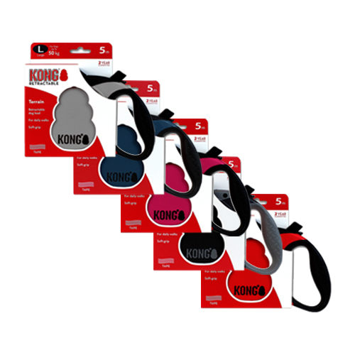 KONG Retractable Leash Terrain - Rosa - M von Kong