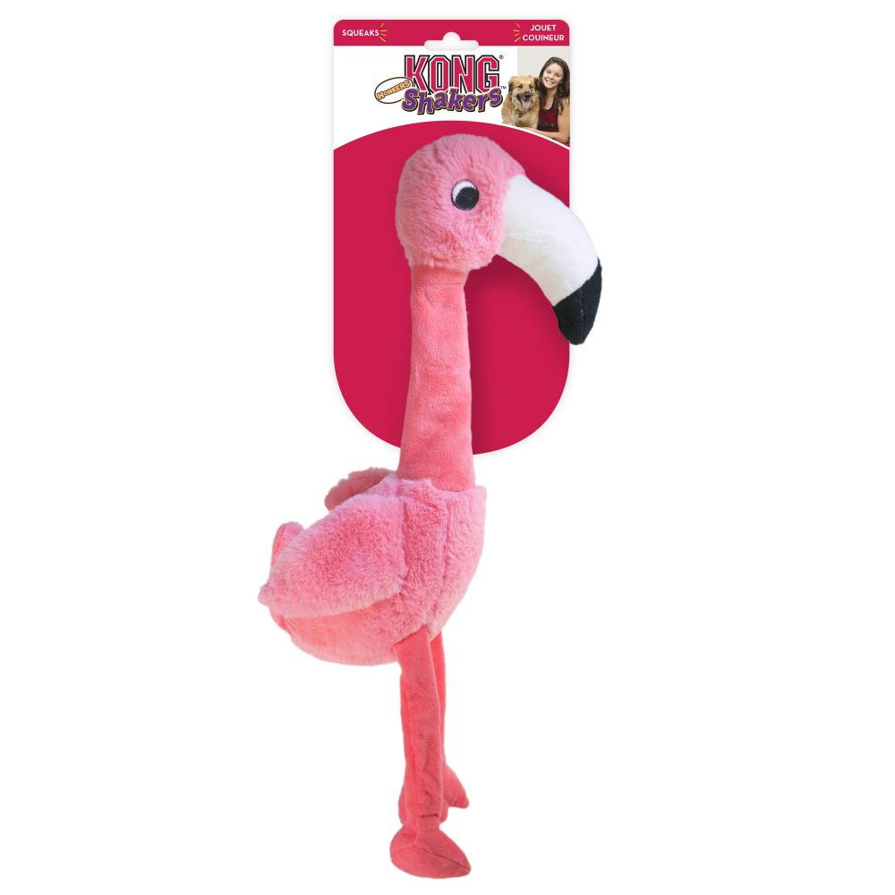 KONG Shakers Honkers Flamingo - Gr. S: L 8 x B 14 x H 31 cm von Kong