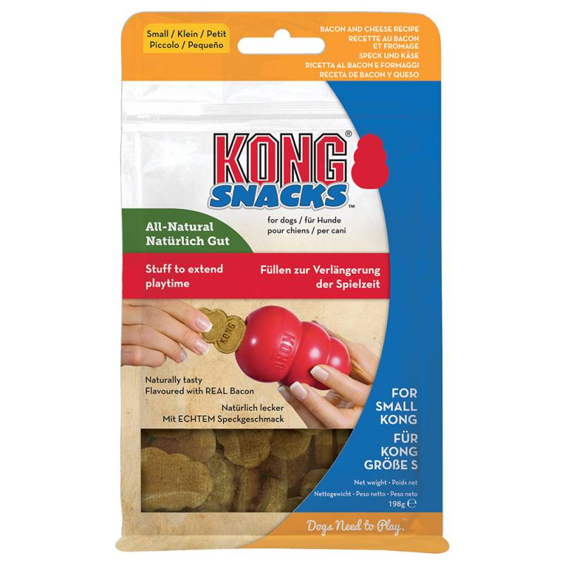 KONG Snacks Bacon & Cheese - Sparpaket: 4 x 198 g (Größe S) von Kong