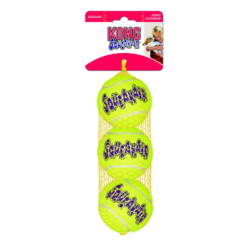 KONG SqueakAir Balls - 3 Stück, Größe S: Ø 5 cm von Kong