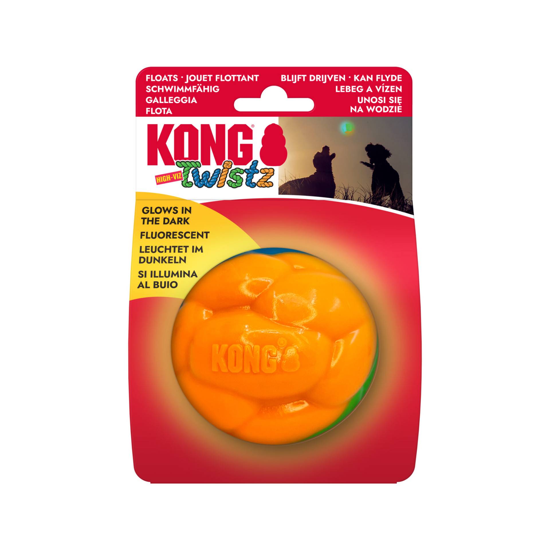 KONG Twistz High-Viz Ball von Kong