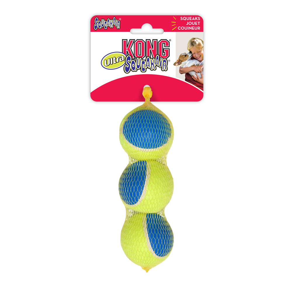 KONG Ultra SqueakAir Ball - 2 x 3er Set Bälle im Sparpaket von Kong