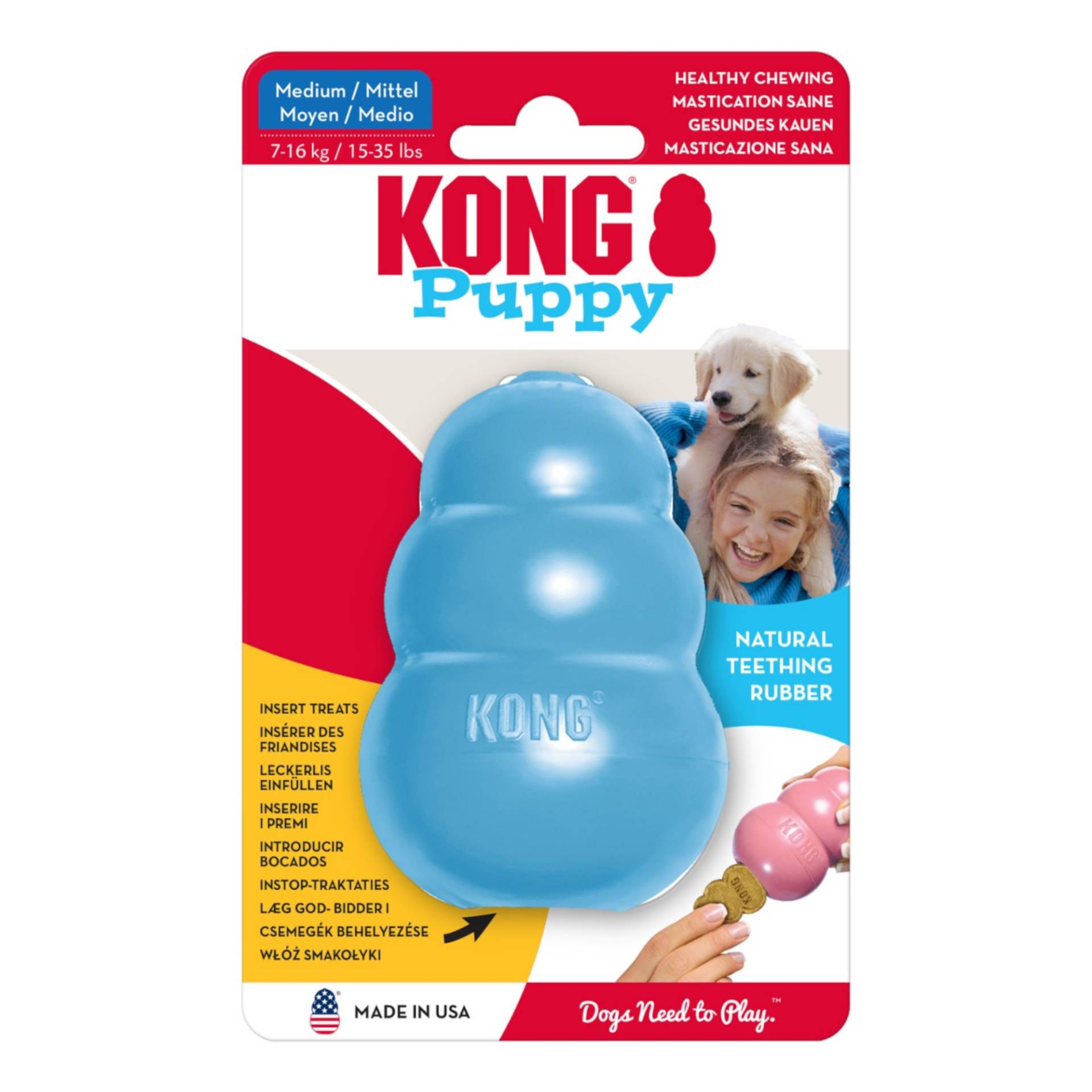 KONG Welpenspielzeug - M, blau KONG Welpenspielzeug - M, blau von Kong