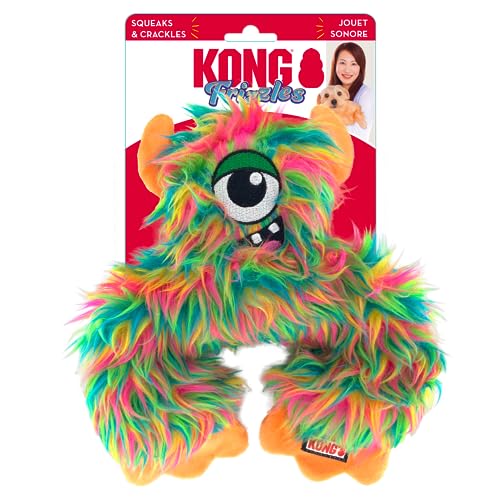 Kong Frizzle Frazzle met piep en kreukelgeluid verstevigd von Kong