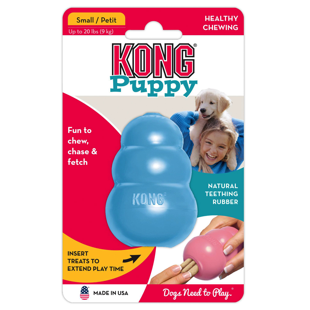 KONG Welpenspielzeug - S, blau von Kong