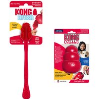Sparset: KONG Classic + KONG Reinigungsbürste - Größe L: (KONG Classic L + Reinigungsbürste) von Kong