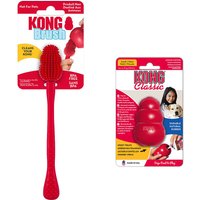 Sparset: KONG Classic + KONG Reinigungsbürste - Größe S: (KONG Classic S + Reinigungsbürste) von Kong