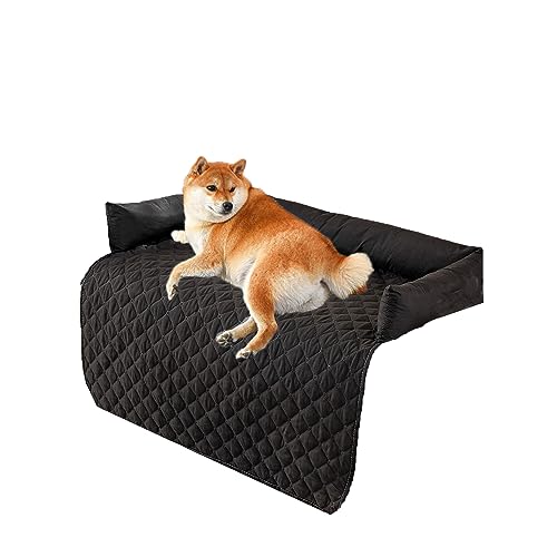 Kongdson Comfy Hundebett für Schlafsofa, weich, wasserdicht, Katzen- und Hundekissen, Sofaschutz, rutschfest, waschbar, 75 x 75 cm, Schwarz von Kongdson