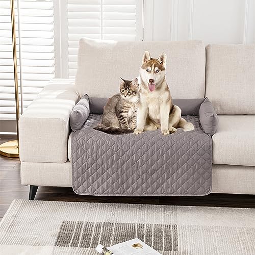 Kongdson Haustierkissen für Schlafsofa, wasserdicht, rutschfest, waschbar, beruhigendes Haustierkissen, weicher Möbelschutz, groß, klein, 75 x 75 cm, Hellgrau Kongdson Haustierkissen für Schlafsofa, wasserdicht, rutschfest, waschbar, beruhigendes Haustierkissen, weicher Möbelschutz, groß, klein, 75 x 75 cm, Hellgrau von Kongdson