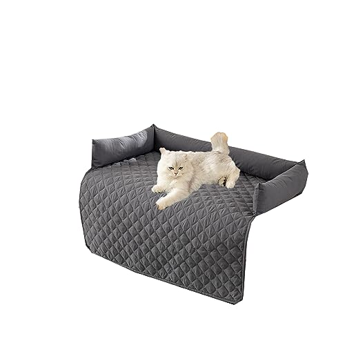 Kongdson Hunde- und Katzenbett für Schlafsofa, wasserdicht, rutschfest, beruhigendes Pad, waschbares Haustierkissen, Schlafmatte, weiche, bequeme Hundedecke (75 x 75 cm, Dunkelgrau) von Kongdson