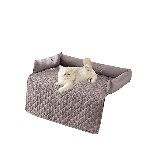 Kongdson Hunde- und Katzenbett für Schlafsofa, wasserdicht, rutschfest, beruhigendes Pad, waschbares Haustierkissen, Schlafmatte, weiche, bequeme Hundedecke (75 x 75 cm, Hellgrau) von Kongdson