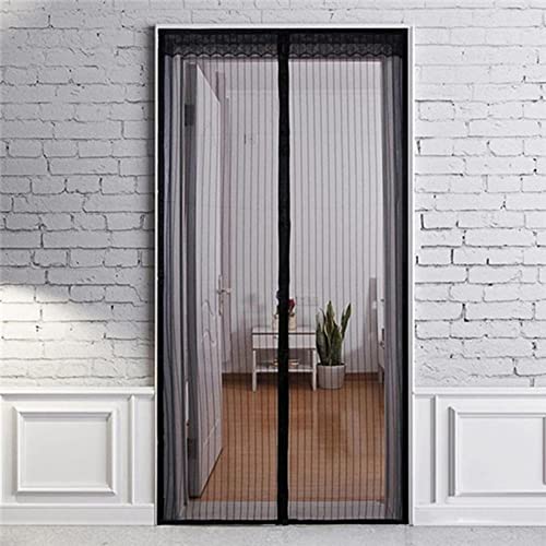 Kongdson Magnetische Fliegengittertür für Balkon, Wohnzimmer, Terrasse, Küche, individuelles Fliegengitter, selbstklebendes Türnetz, abnehmbares Türnetz für Hunde und Katzen (80 x 200 cm, von Kongdson